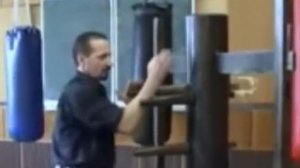 Практика на деревянном манекене Вин Чун.  Закрытые материалы. Юрий Кормушин.