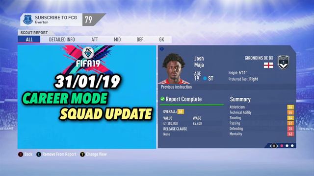 31/01/19 FIFA 19 CAREER MODE SQUAD UPDATE смотреть онлайн