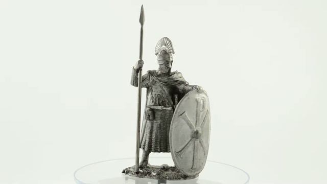 Toy soldier Byzantine warrior. VI century BC metal sculpture. Collection 54mm miniature figurine смотреть онлайн