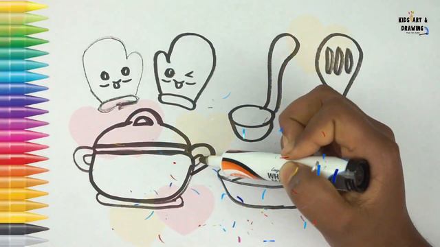 Bolalar Uchun Idishlar Rasmini Chizish/Drawing Containers For Children/Рисование пассуду для детей