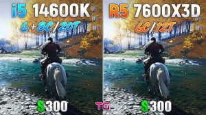 Ryzen 5 7600X3D vs Core i5 14600K - Test in 10 Games