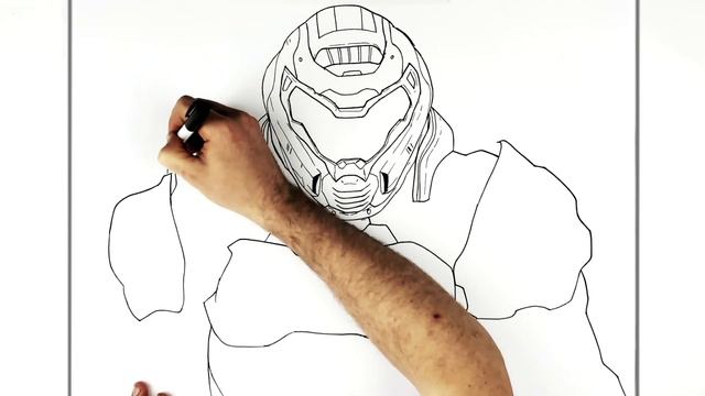 How To Draw Doom Slayer | Step By Step | Doom Eternal смотреть онлайн