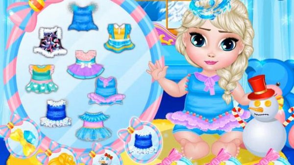 Мультик игра Холодные малыши: Эльза и Эбби (Ice Babies Elsa X Abbey )