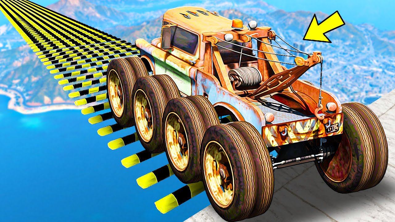 СМОЖЕТ ЛИ ВОСЬМИКОЛЁСНЫЙ МЭТР ГИГАНТ ПРОЕХАТЬ ЛЕЖАЧИЕ ПОЛИЦЕЙСКИЕ ГТА 5 МОДЫ РАЙЛЮХА смотреть онлайн