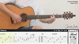Take on Me (Acoustic Version) - a-ha | Fingerstyle Guitar | TAB + Chords + Lyrics
