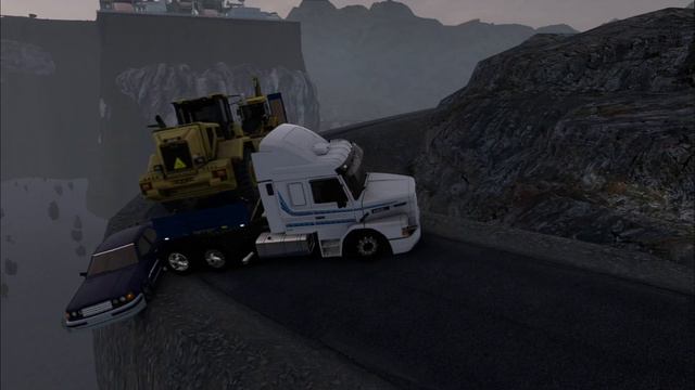 CAIMOS NA RIBANCEIRA COM A SCANIA 143H - ETS2 - ESTRADAS PERIGOSAS смотреть онлайн