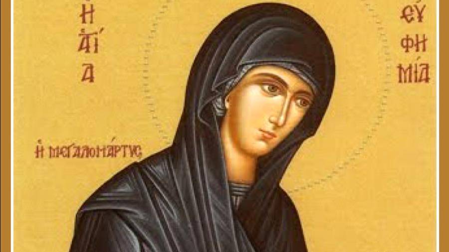 канон великомученице Евфимии Всехвальной. смотреть онлайн