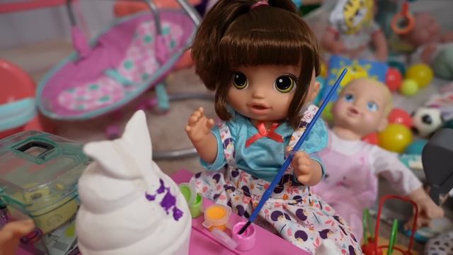 Baby Doll Daycare Snack Time Routine Feeding And Changing Baby Dolls