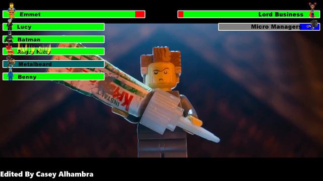 The Lego Movie (2014) Final Battle with healthbars 2/2 (REMAKE) смотреть онлайн