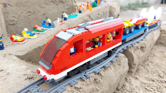 LEGO DAM Breach - BRIDGES COLLAPSE With TRAIN, TOURISTS And WORKERS - Ep 21