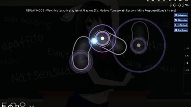 osu! Izumi Akazawa (CV. Madoka Yonezawa) - Responsibility Response [Euny's Insane] 4.19* смотреть онлайн