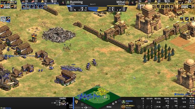 Running (2648) vs Mihai (2591) | Celts vs Malians | Arena | Age of Empires II смотреть онлайн