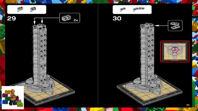 LEGO instructions - LEGO Architecture - 21055 - Burj Khalifa смотреть онлайн