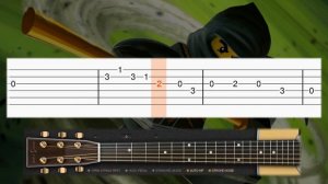 LEGO NinjaGo - Theme song - Guitar tutorial (TAB)