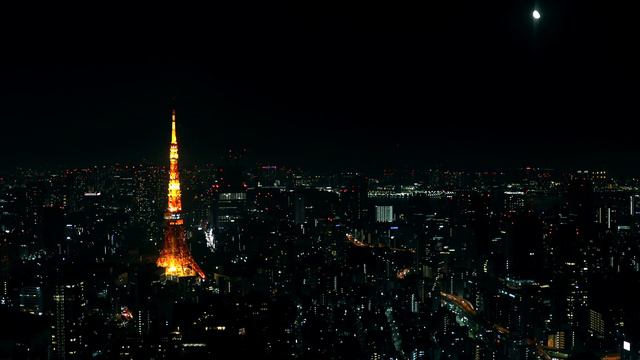 Ночной город   в 4К