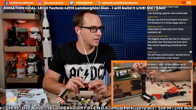 LEGO IDEAS FRIENDS Central Perk 21319! | Live Build & Chat PART 2! смотреть онлайн