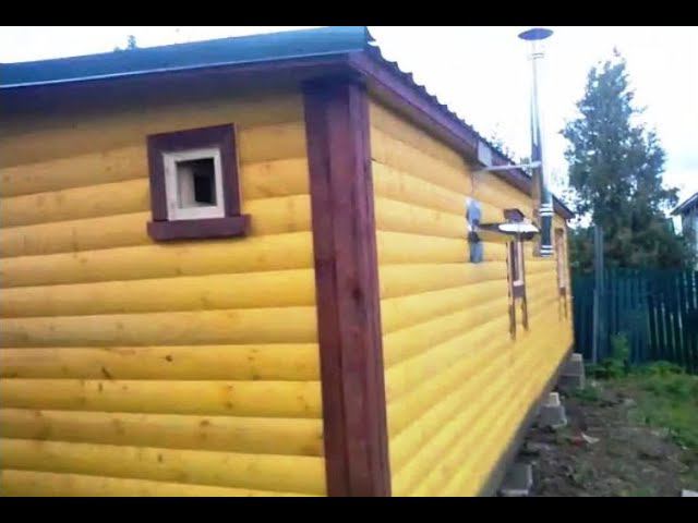 Готовая баня под ключ. 9 х 2, 3 м. Большая, удобная, вместительная. смотреть онлайн