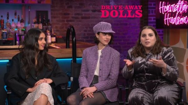 Drive Away Dolls Cast Interview | Margaret Qualley and cast