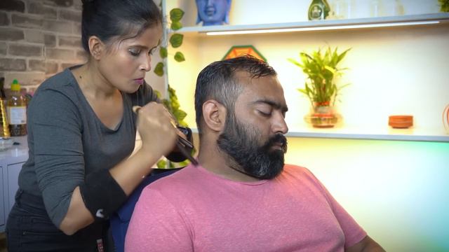 Cosmic Lady Done Painkiller Head Massage For Beautiful Dreamy🥰 Sleep 😴 ☆Indian Lady Barber☆ASMR смотреть онлайн