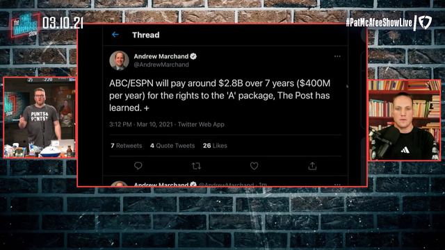 Pat McAfee Reacts To The NHL's $3 BILLION Deal With ESPN смотреть онлайн