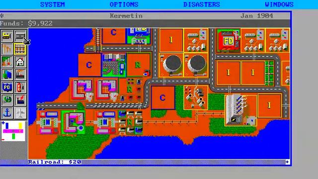 SimCity 1989 On DOSBox