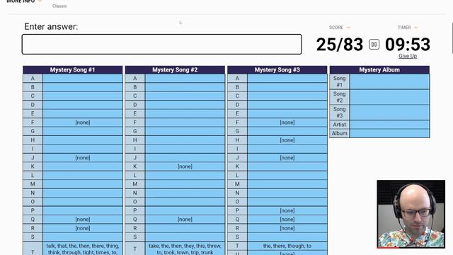 Karaoke Quizzes? (Sporcle)