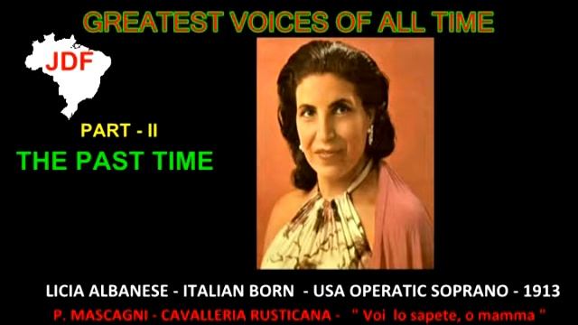 PART - II - THE PAST TIME - LICIA ALBANESE - Voilo sapetye, o mamma - from Mascagni's Cavall смотреть онлайн