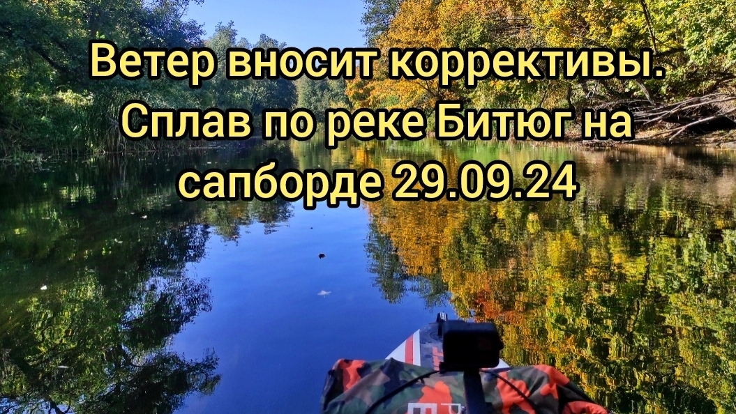 Ветер вносит коррективы. По осенней реке на сапборде 29.09.24 #сапборд #sup #supboard #nature