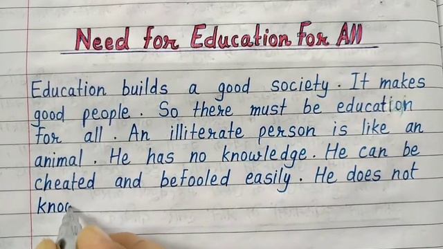 Essay on Need of Education for all // Essay Writing // English Essay// Content Writer ✍️ смотреть онлайн
