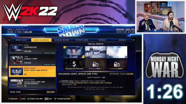 WWE 2K22 MyGM Ep6: HEEL GM! | Monday Night War | partsFUNknown смотреть онлайн