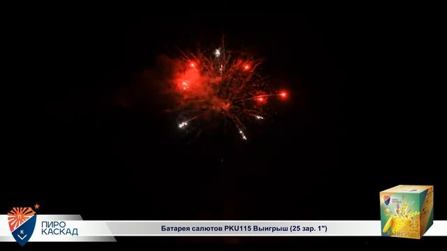 Батарея салютов PKU115 Выигрыш 25 залпов 1" смотреть онлайн
