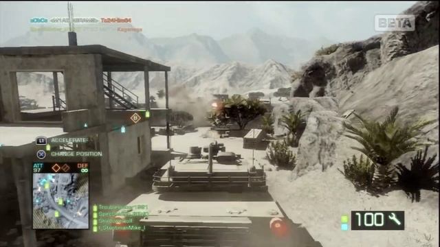 Battlefield Bad Company 2 Beta Tank Gameplay смотреть онлайн