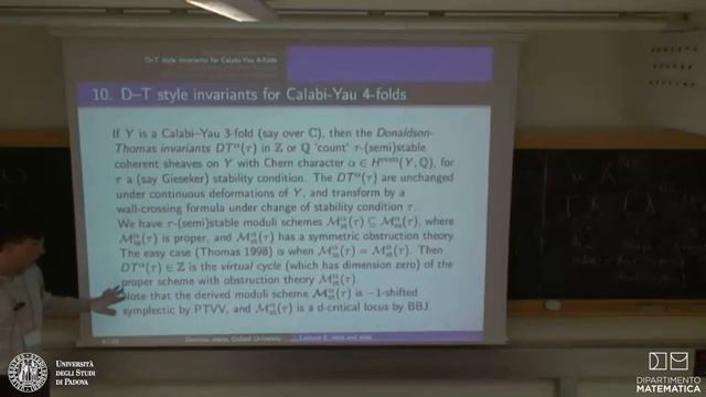 Dominic Joyce - Shifted symplectic derived algebraic geometry... 3/3 смотреть онлайн