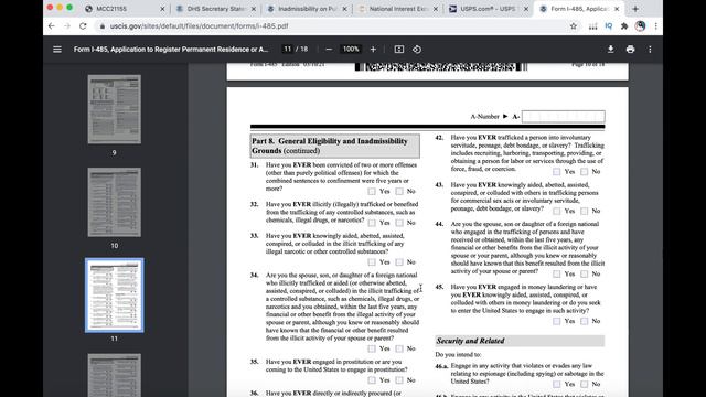 ФОРМА I-485 | КАК ИЗБЕЖАТЬ ОШИБОК ПРИ ЗАПОЛНЕНИИ ФОРМ | ИММИГРАЦИЯ США смотреть онлайн