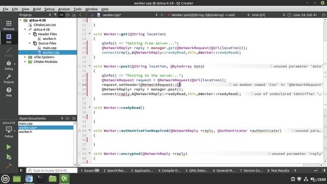 28. QNetworkAccessManager HTTP смотреть онлайн