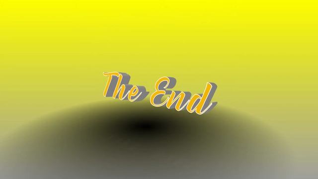 Футаж для концовки фильма с 3D титрами: The End в желтом цвете смотреть онлайн