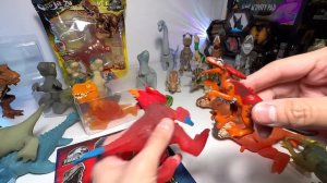 Goo Jit Zu VS LEGO Jurassic World Dinosaurs! Giganotosaurus, Brachiosaurus, T-Rex, Indominus Rex