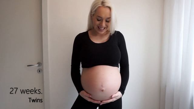 TWIN PREGNANCY TRANSFORMATION | week by week. смотреть онлайн