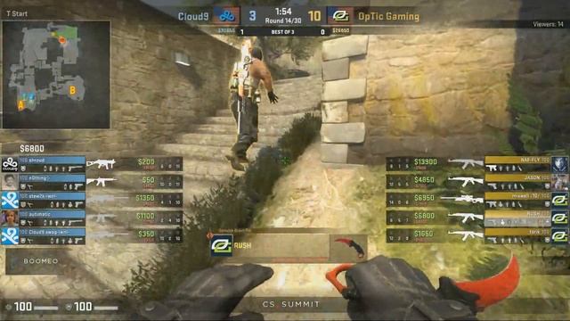 Cloud9 vs OpTiC Game 2, Cobblestone - cs_summit: Losers' Round 3 /w Fallen & coldzera смотреть онлайн