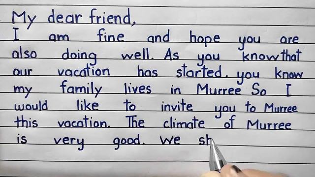 Write a letter to your friend inviting him to spend summer vacation with you at your place||Letter смотреть онлайн
