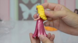 Magiclip Huge NEW 7 Disney Princess Doll Collection features Cinderella Tiana Rapunzel - Kids Toys