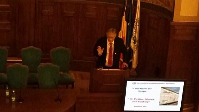 Hans-Hermann HOPPE: "On politics, money, and banking" (2011.11.09, ASE Bucharest) смотреть онлайн