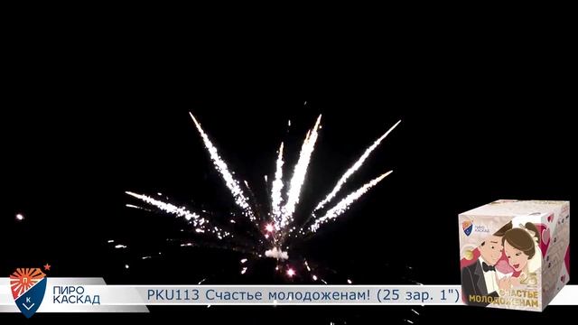 Батарея салютов PKU113 Счастье молодоженам! (25 зар. 1") смотреть онлайн