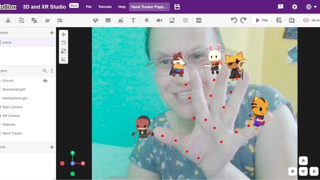 3д объекты на пальцах вашей руки смотреть онлайн
