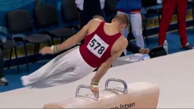 Berki Krisztián on Pommel Horse 2nd with 15.633 in Sofia ,Bulgaria смотреть онлайн