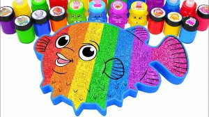 Для малышей мультики АСМР. Смешные игрушки. Разноцветные слаймы. Рыбка
