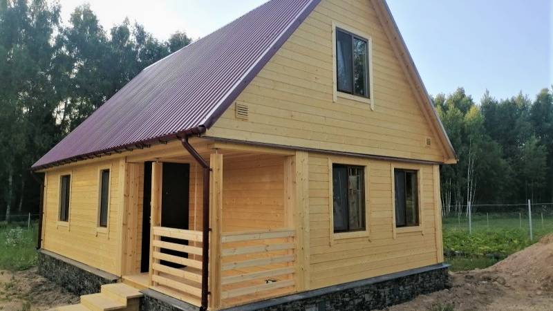 Плотник — стукать охотник! Просторный Дом 6х9 из бруса с мансардой в Рузском районе Московской обл смотреть онлайн