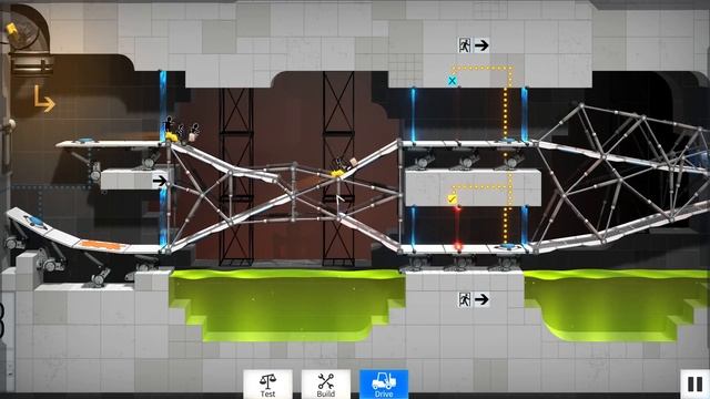 Bridge Constructor PORTAL - Levels 21 to 25 - Complications and Crashes смотреть онлайн