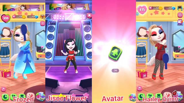 My Talking Angela 2 - New Game 🎮 Harley Quinn Vs Avatar Neytiri Vs Frozen Elsa Vs Jisoo Flower смотреть онлайн
