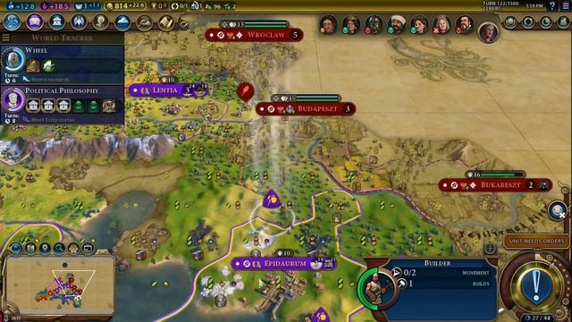loyalty pressure! | Civ 6 Gathering Storm TSL giant Earth map Rome Deity | All civs #5 смотреть онлайн